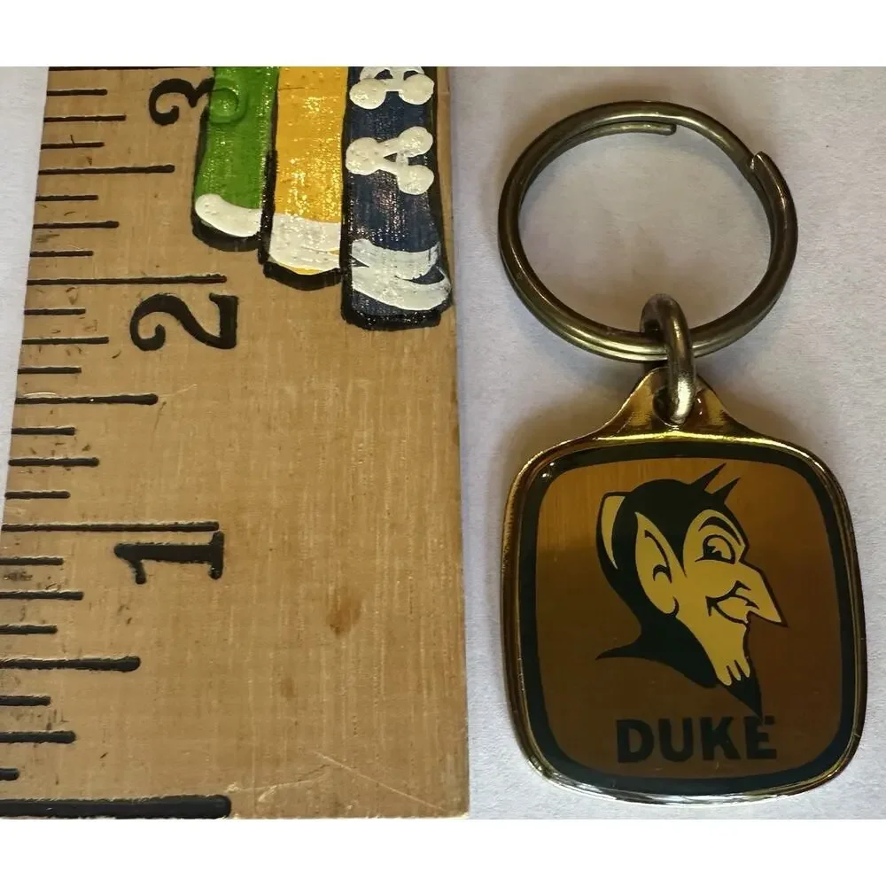 Duke University Blue Devils Mascot Keychain Brass Tone Metal WinCraft